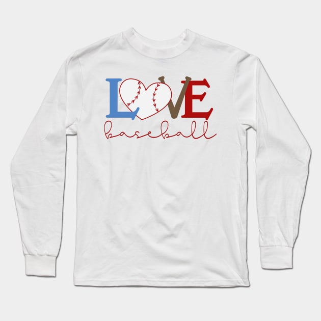 Baseball Love Long Sleeve T-Shirt by woleswaeh